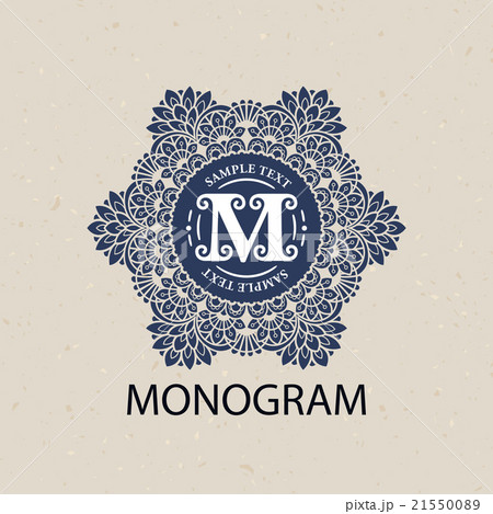 Vintage monogram frame template 21550089
