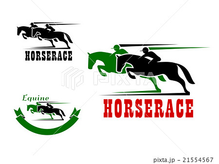 Horse race icons and equestrian sport Horse race icons and equestrian sport 21554567
