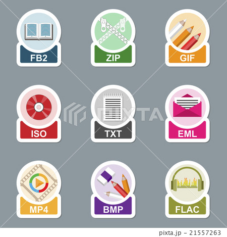 Set of file type icons Set of file type icons 21557263