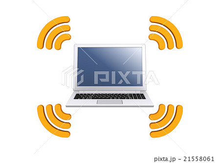 電波とノートパソコン 21558061