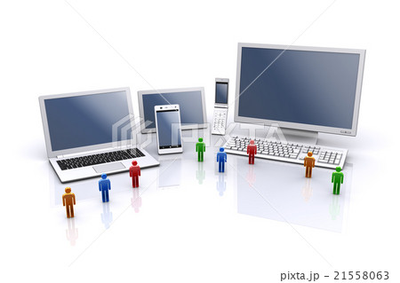 デジタル機器と人々 21558063
