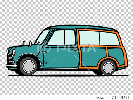 Classic type wagon car green 21559236