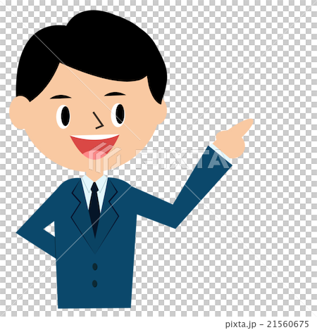 ビジネスマンがやってみた~指をさしてみた1~上半身 ビジネスマンがやってみた~指をさしてみた1~上半身 21560675