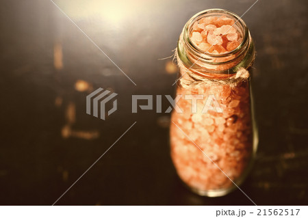 Pink Salt Crystals in a Glass 21562517
