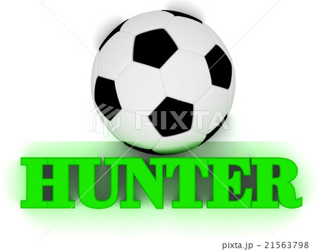 HUNTER bright volume letter word, football ball HUNTER bright volume letter word, football ball 21563798