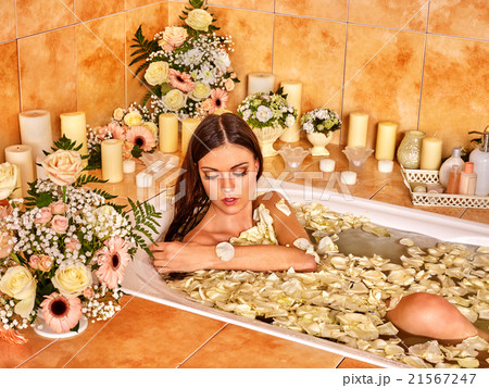 Woman at luxury spa. 21567247