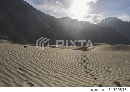 mountain and sand in Hunder village, Leh 21569353