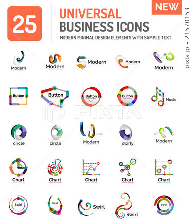 Set of new universal business logos 21570153