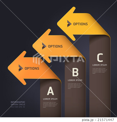 Arrow origami style step number banner template. 21571447