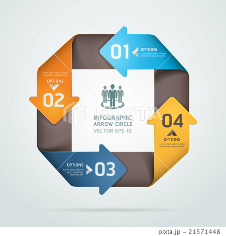 Modern infinite square origami style number banner 21571448