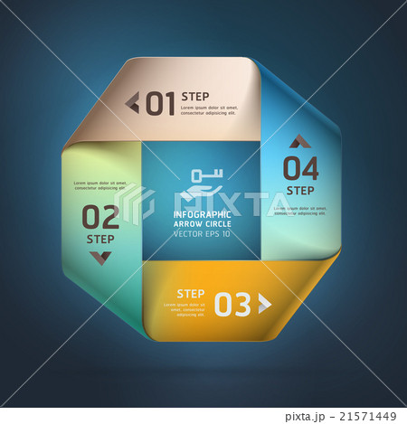 Modern infinite square origami style number banner 21571449