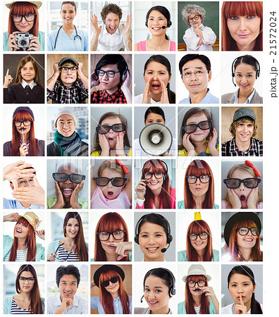 Composite image of charming businesswoman asking for silence 21572024