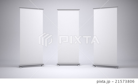 Roll up banners with paper canvas texture 21573806