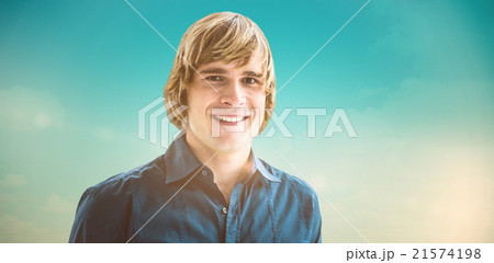 Composite image of portrait of smiling hipster businessman 21574198