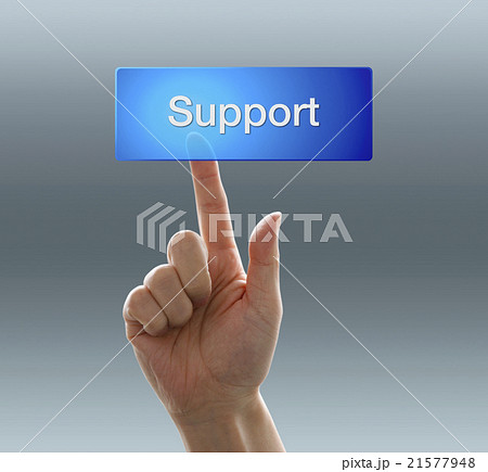 ボタンを押す男性の手(サポート) ボタンを押す男性の手(サポート) 21577948