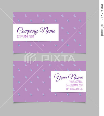 Business card template. Asian paisley Business card template. Asian paisley 21579368