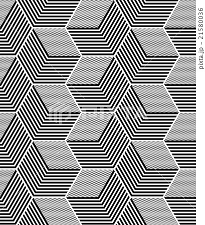 Seamless op art hexagons pattern. Seamless op art hexagons pattern. 21580036