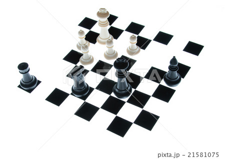 .chess pieces on the board on a white background .chess pieces on the board on a white background 21581075