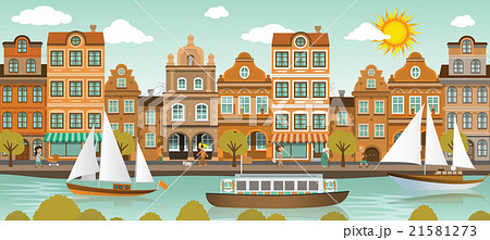 Old town and river (European city) 21581273