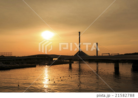 平潟湾の夕日 平潟湾の夕日 21582788