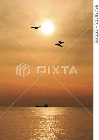 平潟湾の夕日 21582796