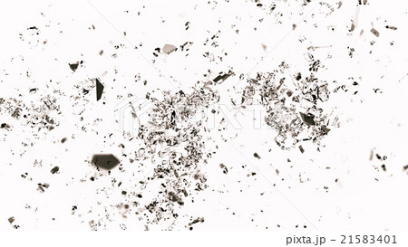 Small Pieces of splitted or cracked glass on white Small Pieces of splitted or cracked glass on white 21583401