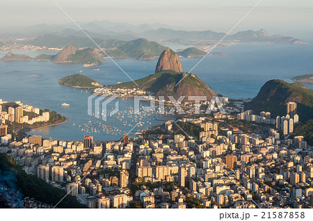 Sunset panorama over Rio de Janeiro, Brazil 21587858
