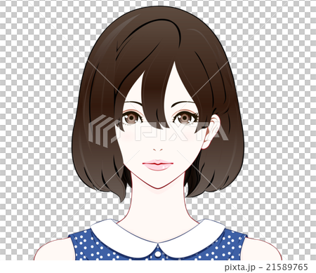 女性面部表情/嚴肅/夏天衣裳 21589765