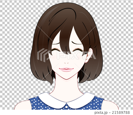 女性の表情 / 苦笑 / 夏服 21589788