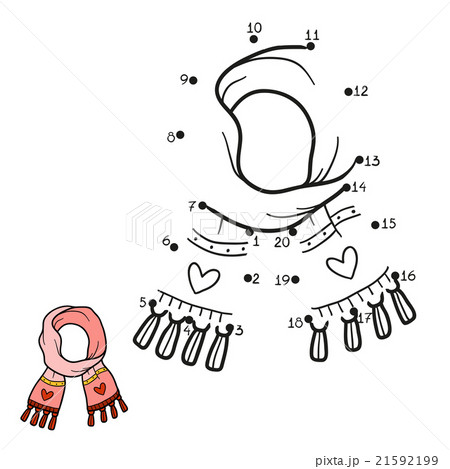 Numbers game. Knitted scarf with heart Numbers game. Knitted scarf with heart 21592199