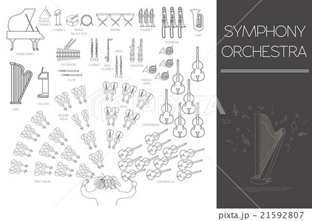 Musical instruments graphic template 21592807
