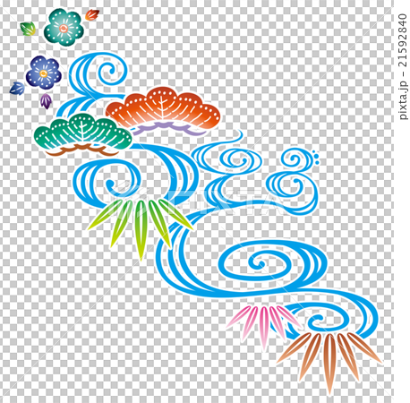 沖縄の伝統工芸琉球紅型のデザイン 21592840