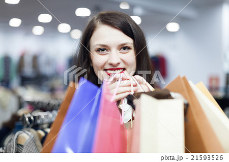 shopaholic at clothing shop 21593526