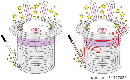 Rabbit in hat maze Rabbit in hat maze 21597825