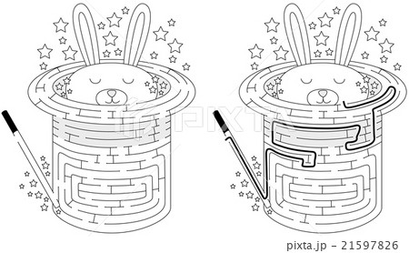 Rabbit in hat maze Rabbit in hat maze 21597826