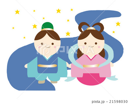 七夕 織姫と彦星のイラスト素材