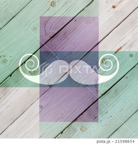 Composite image of mustache logo 21598654