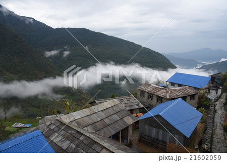 view of village in trekking route, Pokhara, Nepal 21602059