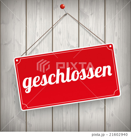 Sign Wooden Background geschlossen 21602940