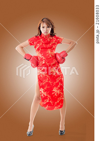 Chinese woman dress traditional cheongsam Chinese woman dress traditional cheongsam 21608033