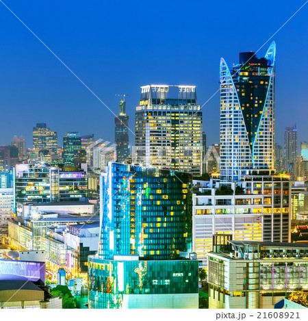 Bangkok Cityscape, Business district. 21608921
