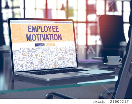 Employee Motivation Concept on Laptop Screen. 21609217