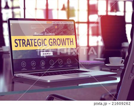 Strategic Growth on Laptop in Modern Workplace 21609262
