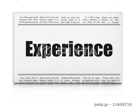 Finance concept: newspaper headline Experience Finance concept: newspaper headline Experience 21609716