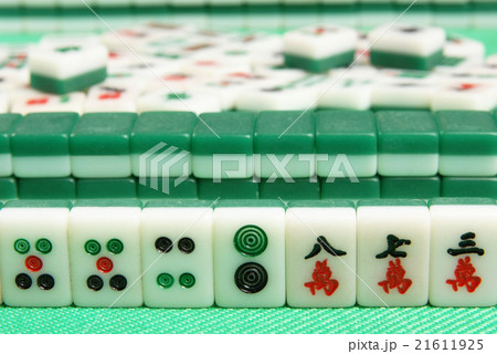 Chinese mahjong on a table 21611925