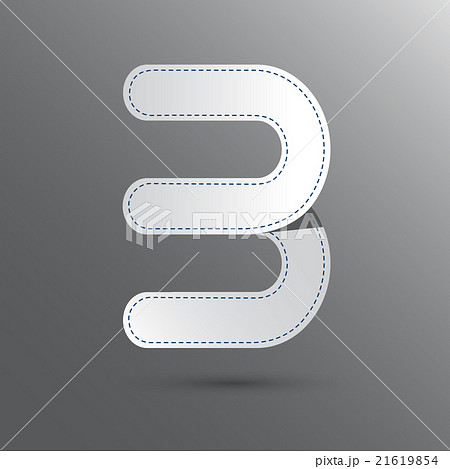 Number Zero with white and gray color . Vector Number Zero with white and gray color . Vector 21619854