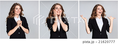 The collage of young woman's portraites with The collage of young woman's portraites with 21620777