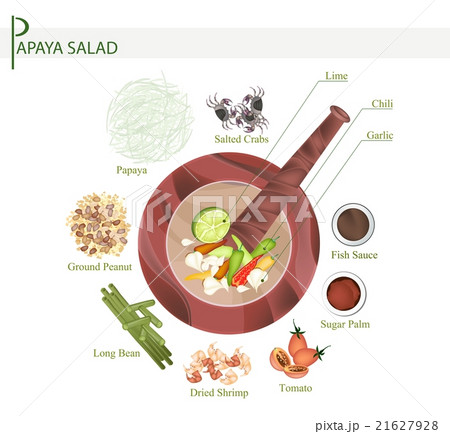 11 Ingredients Green Papaya Salad with Crabs 11 Ingredients Green Papaya Salad with Crabs 21627928