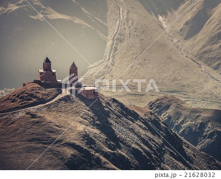 Mediaeval Church in mountains 21628032