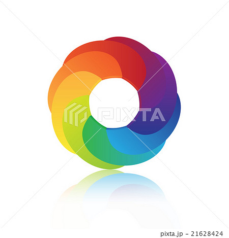 Abstract circle colorful 3d icon design 21628424